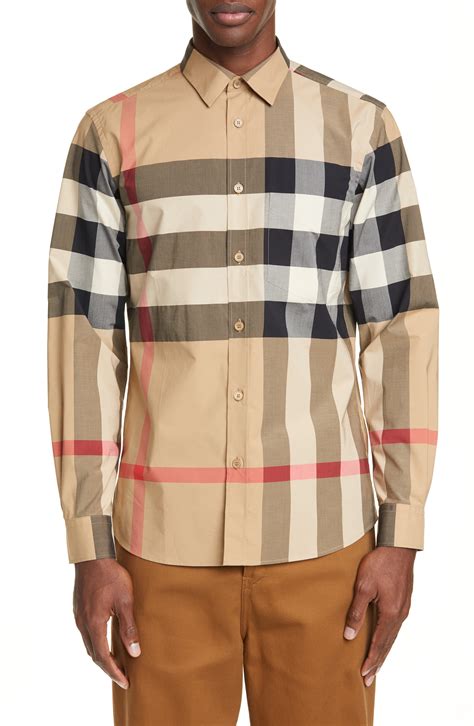 check burberry shirt|burberry men's button up shirt.